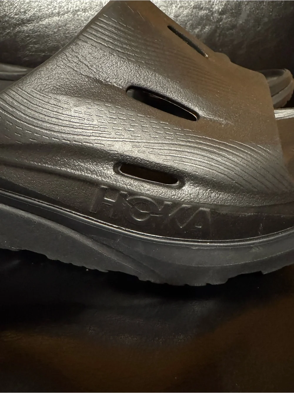 Hoka Black Slide Sandals